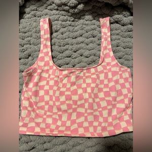 Forever 21 checkered cropped tank top